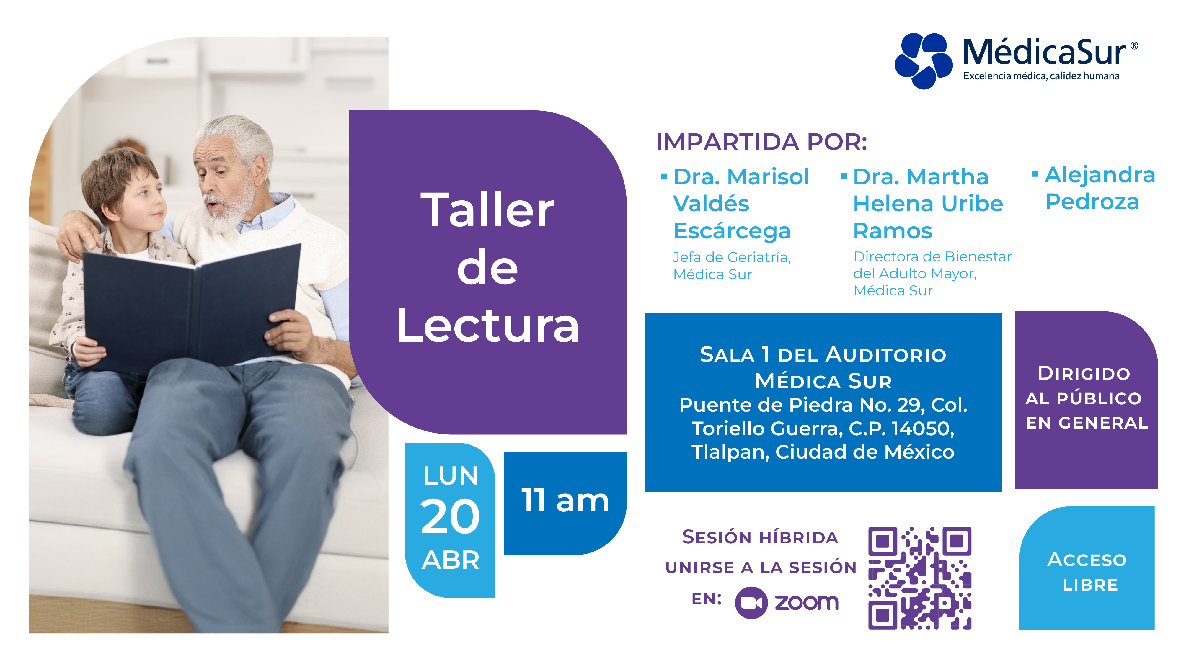 Taller de lectura del Adulto Mayor