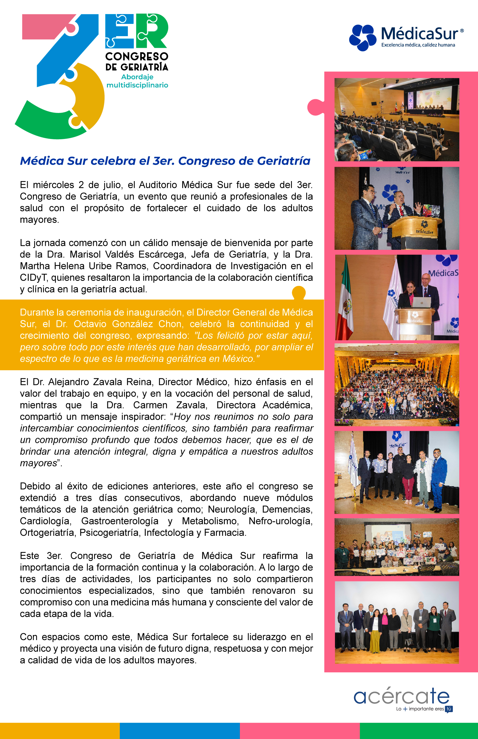 3 Congreso de Geriatra: Abordaje multidisciplinario